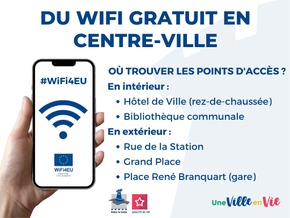 WiFi4EU - Points d'accès gratuits en centre-ville !