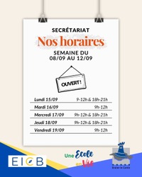 horaireEICBSecrétariat